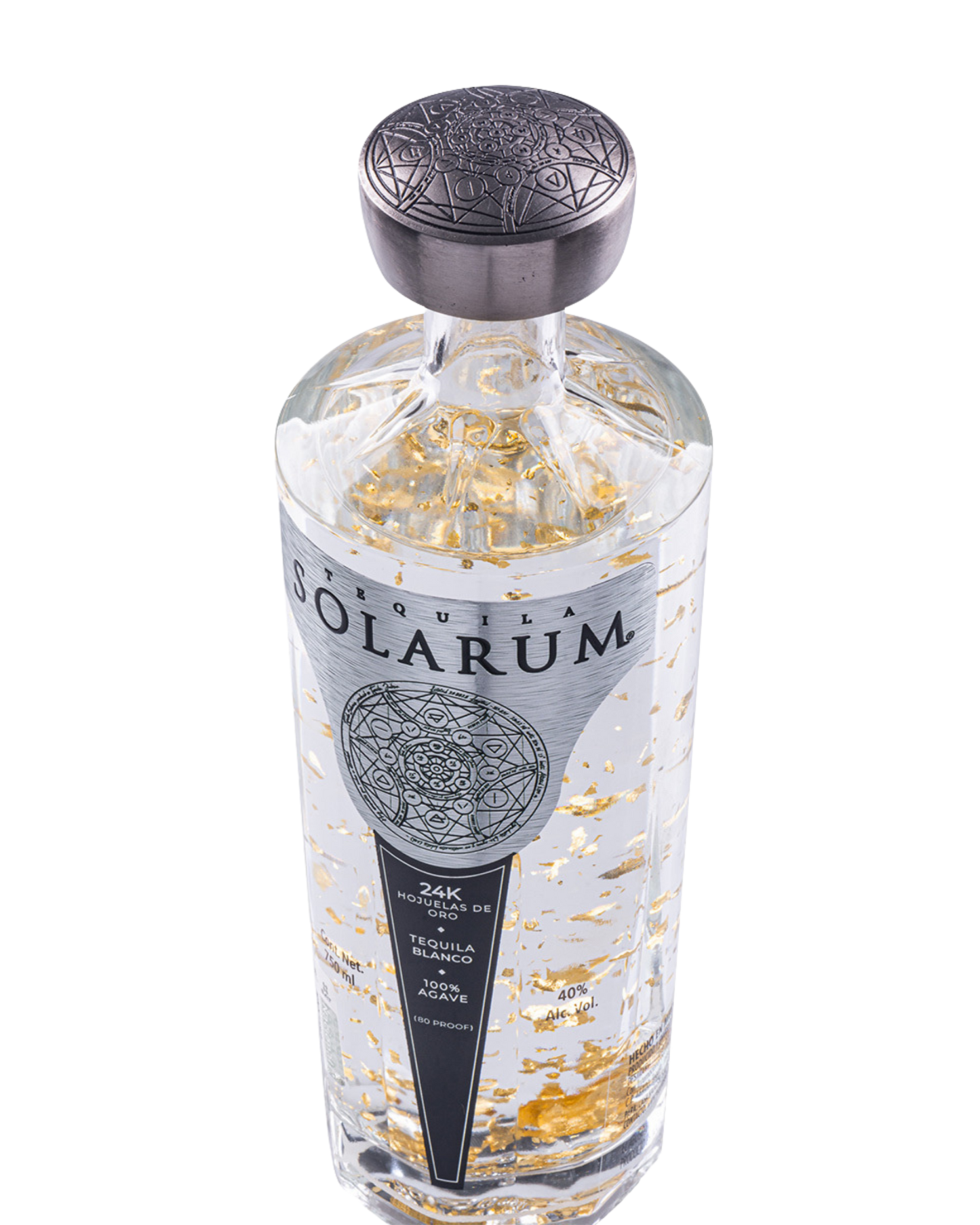 Tequila Solarum Blanco con oro 24K - 750 ml