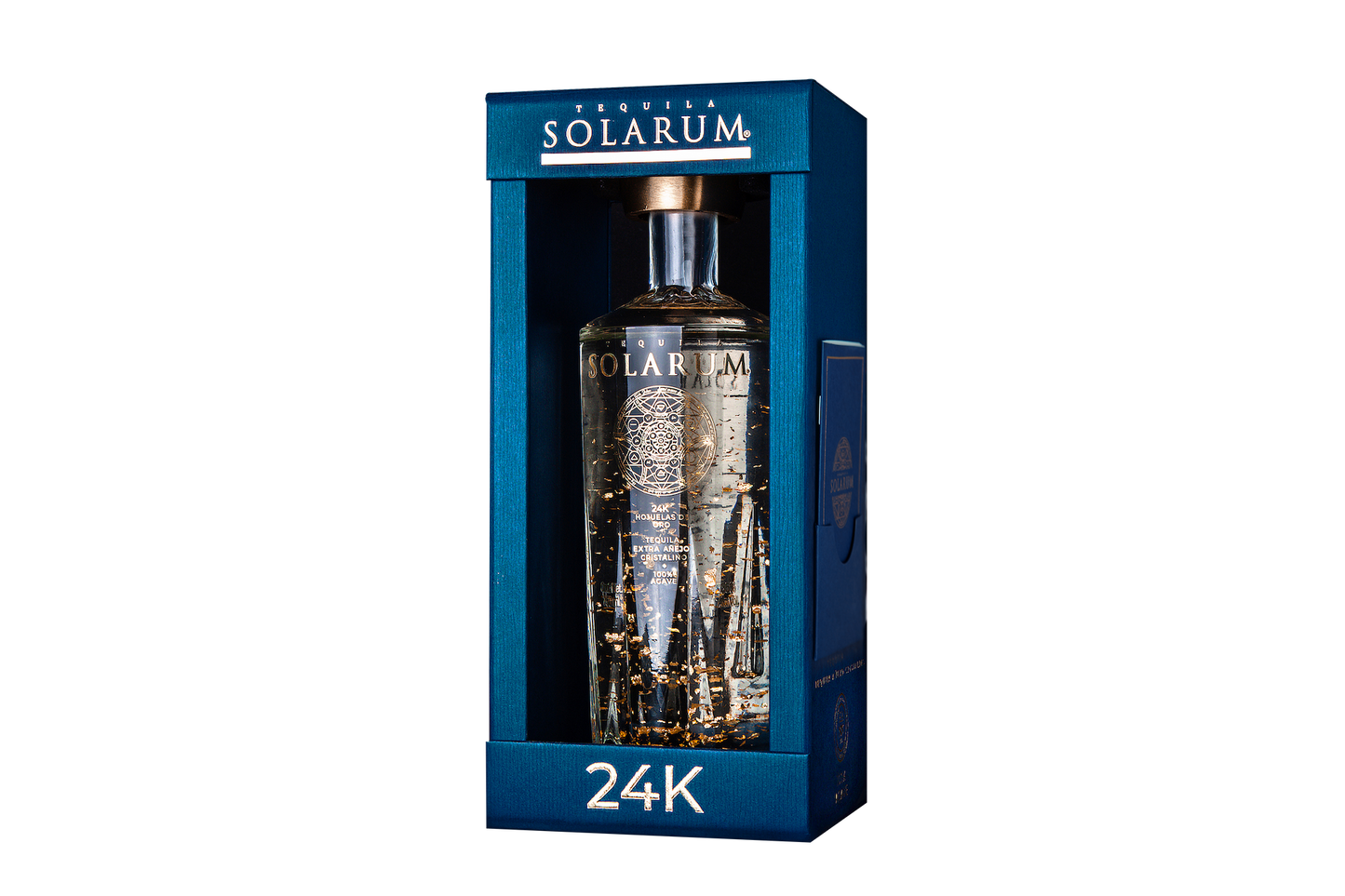 Tequila Solarum Extra Añejo Cristalino con oro 24k - 750 ml