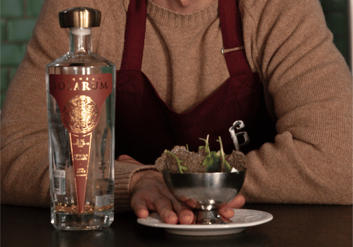 Kitchen Sessions Tequila Solarum Blanco Oro 24K Maridaje