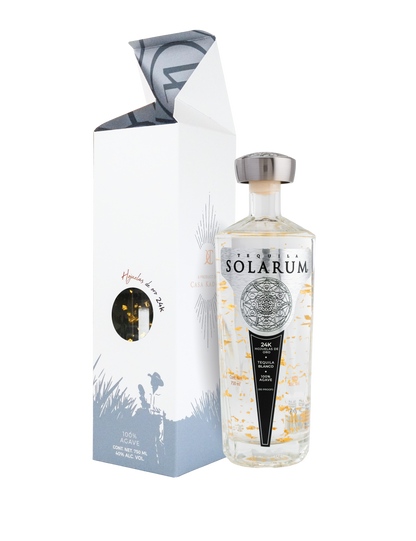 Tequila Solarum Blanco con oro 24K - 750 ml