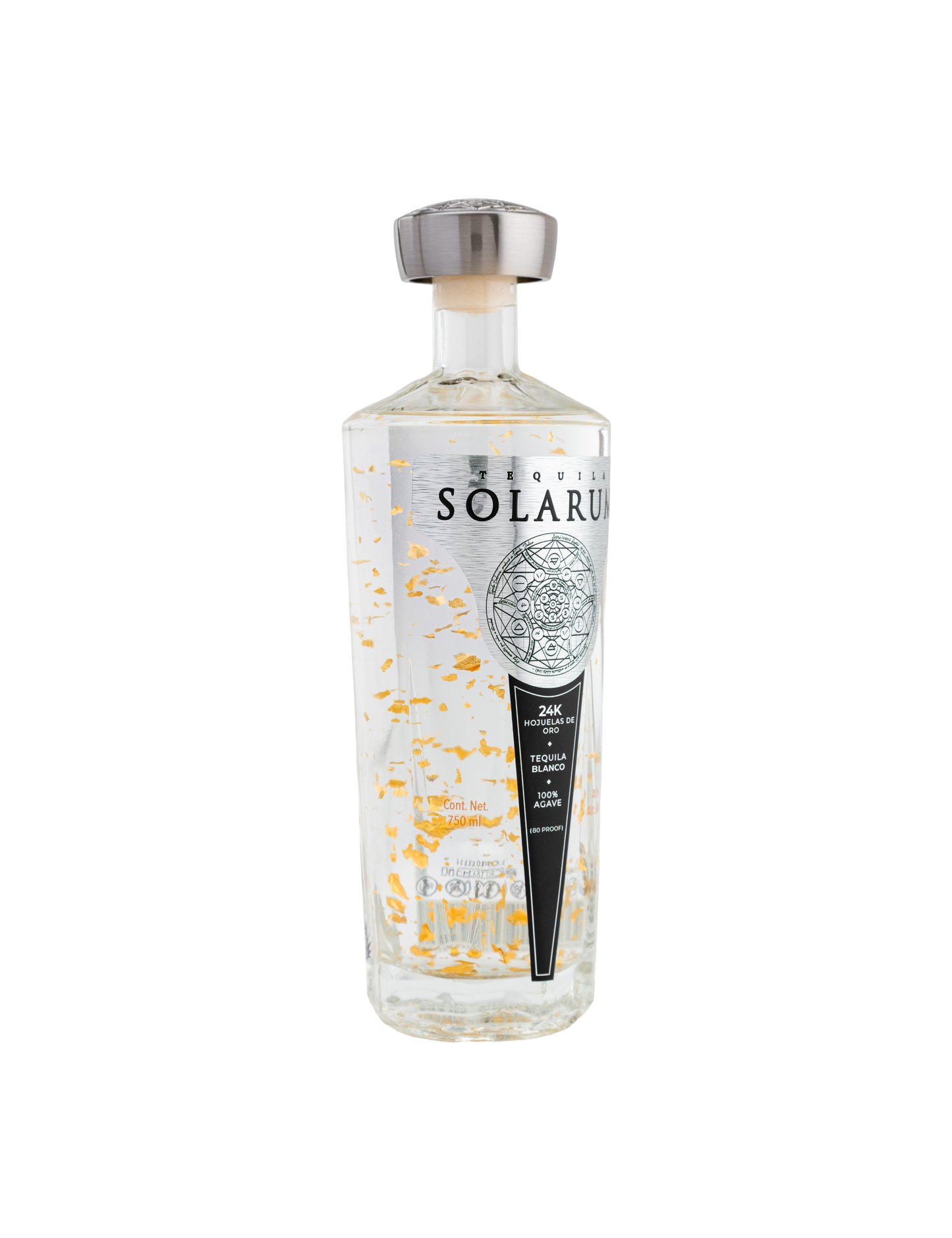 Tequila Solarum Blanco con oro 24K - 750 ml