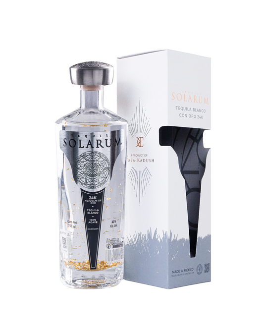 Tequila Solarum Blanco con oro 24K - 750 ml