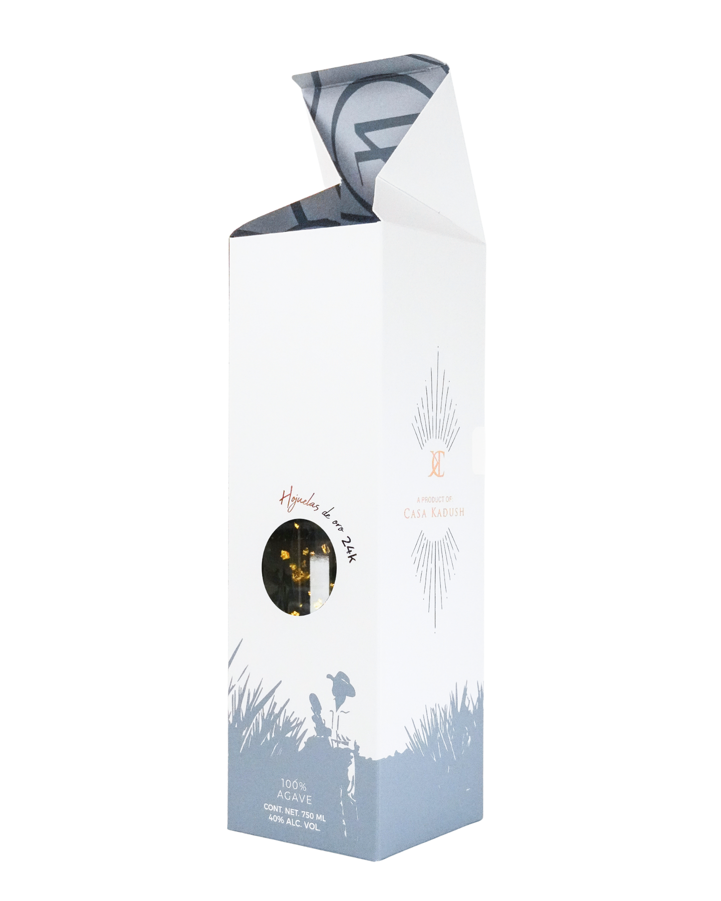 Tequila Solarum Blanco con oro 24K - 750 ml