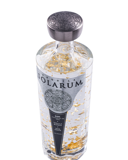 Tequila Solarum Blanco con oro 24K - 750 ml