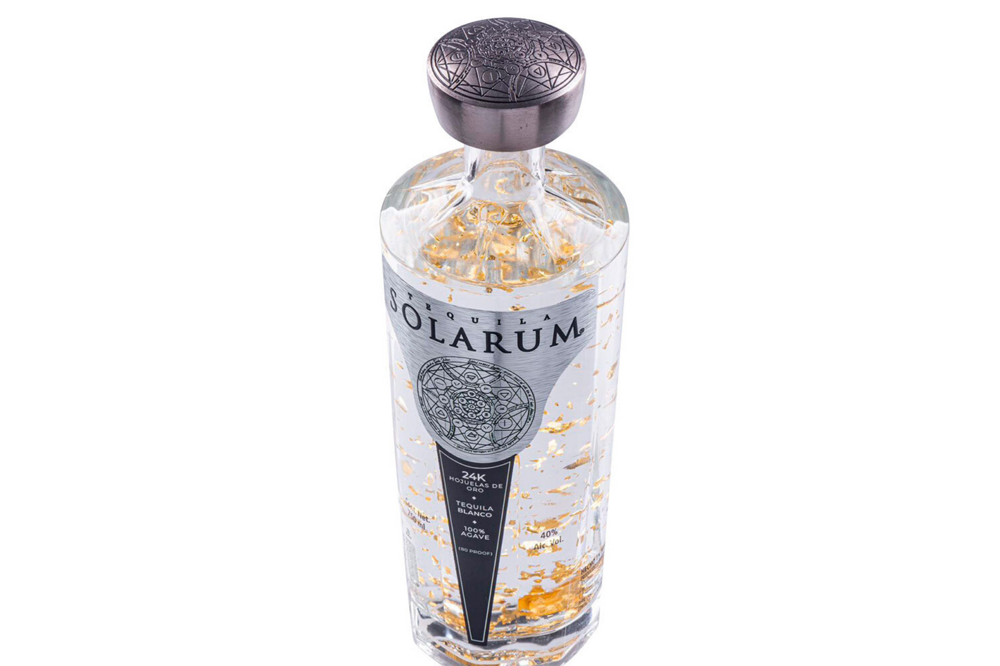 Tequila Solarum Blanco con oro 24K - 750 ml