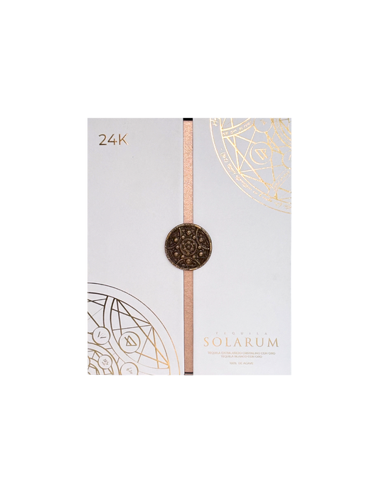 Kit de dos botellas: Tequila Solarum Extra Añejo Cristalino 24K + Tequila Solarum Blanco 24K