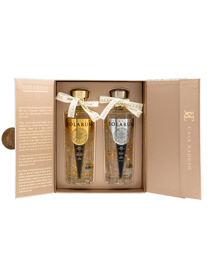 Kit de dos botellas: Tequila Solarum Extra Añejo Cristalino 24K + Tequila Solarum Blanco 24K