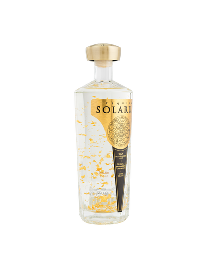 Tequila Solarum Extra Añejo Cristalino con oro 24k - 750 mL