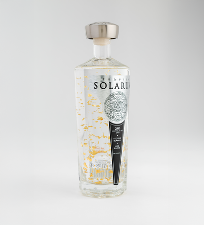 Tequila Solarum Blanco con oro 24K - 750 ml