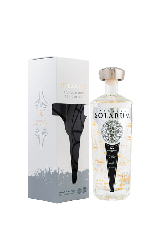 Tequila Solarum Blanco con oro 24K - 750 ml