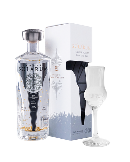 Tequila Solarum Blanco con oro 24K - 750 ml